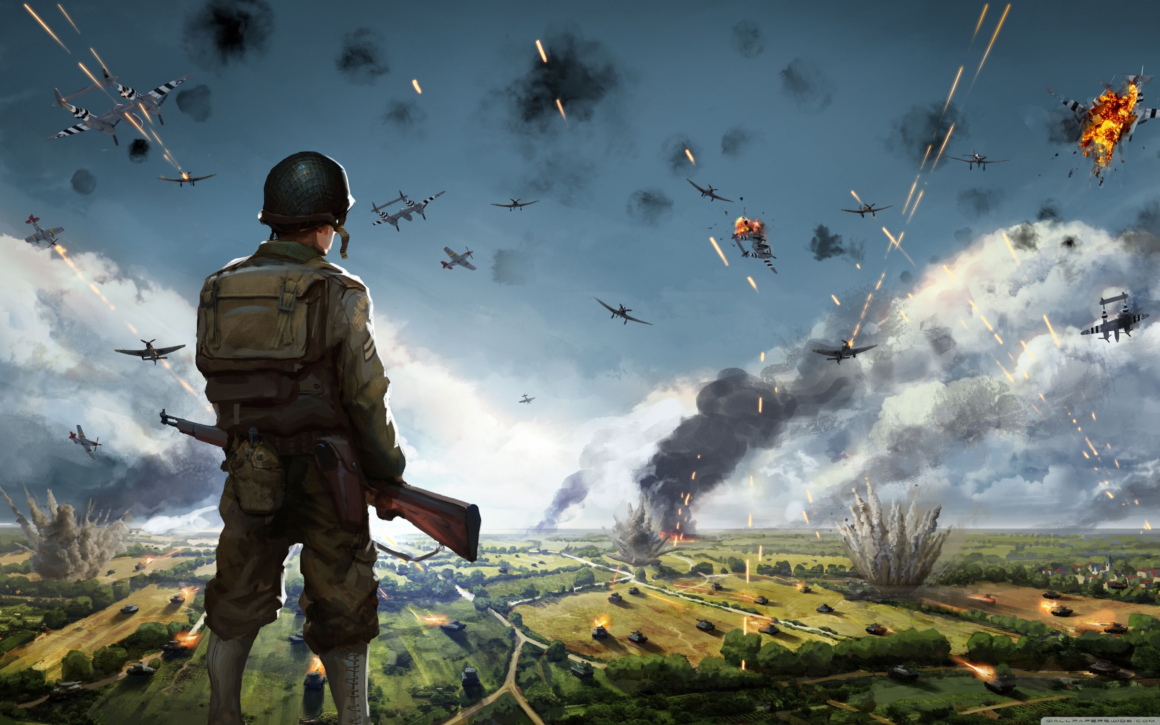 Soldato guerra aerea campagna, 3840x2400 4K Ultra HD, Monitor 4K
