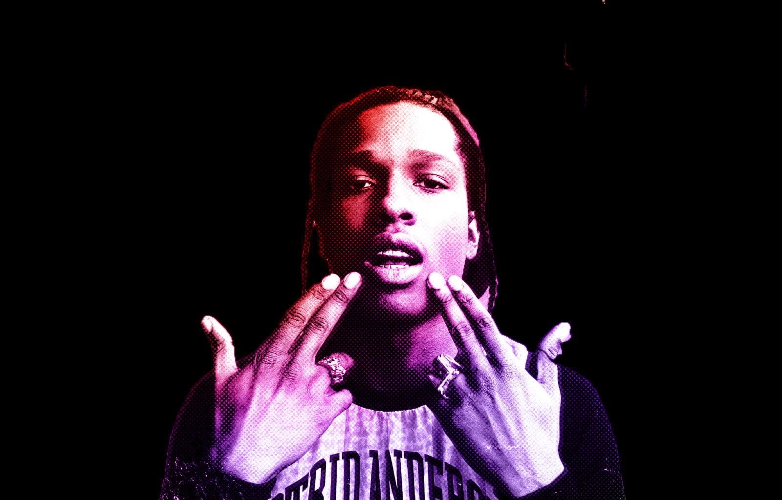 ASAP Rocky ritratto viola, 1600x1024 HD Ready, PC