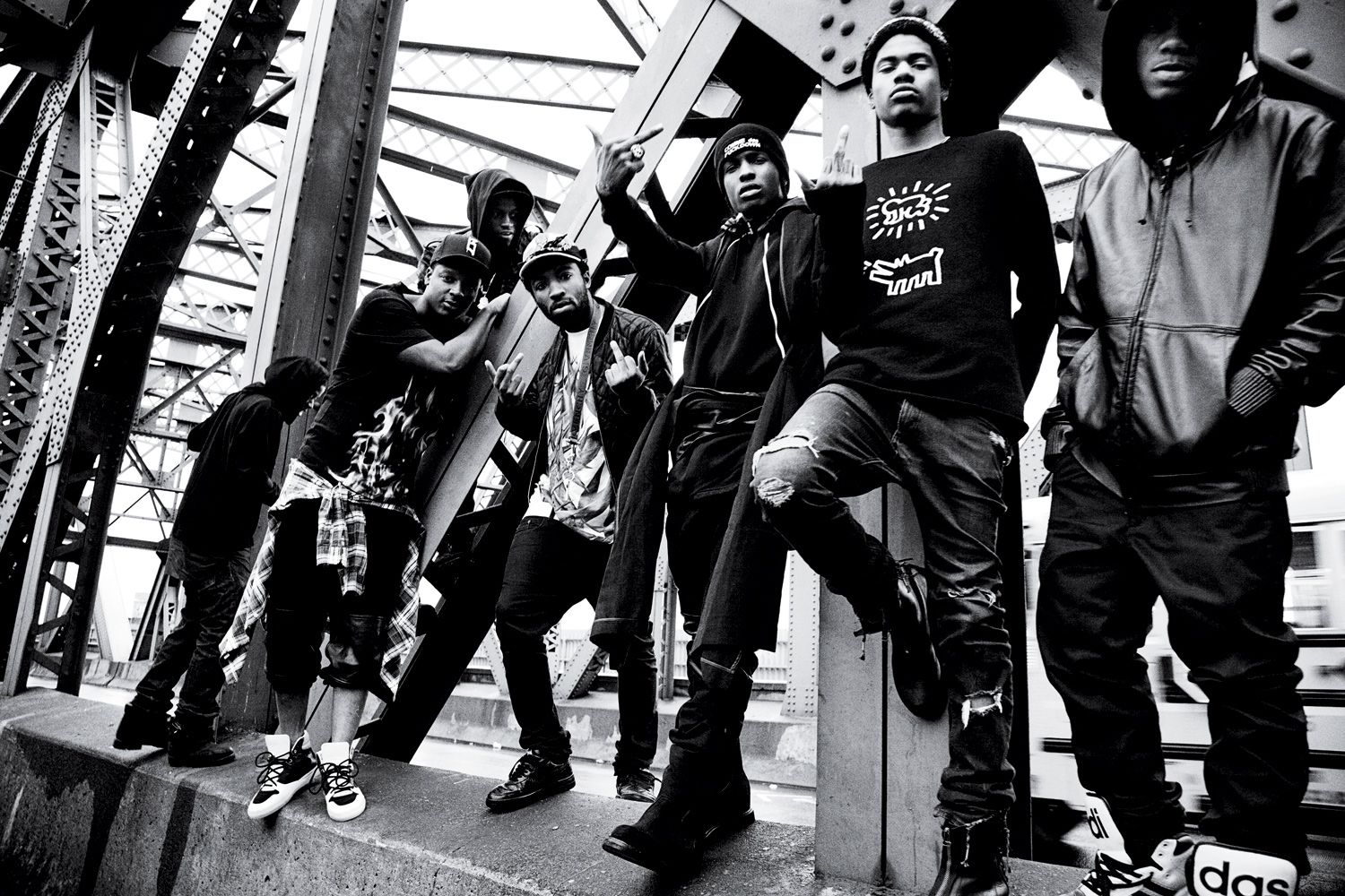 ASAP Mob gruppo bianco nero, 1500x1000 720p, PC