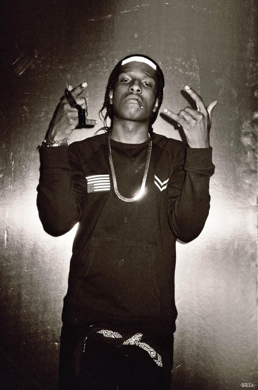 ASAP Rocky ritratto bianco nero, 849x1280 Verticale, Mobile