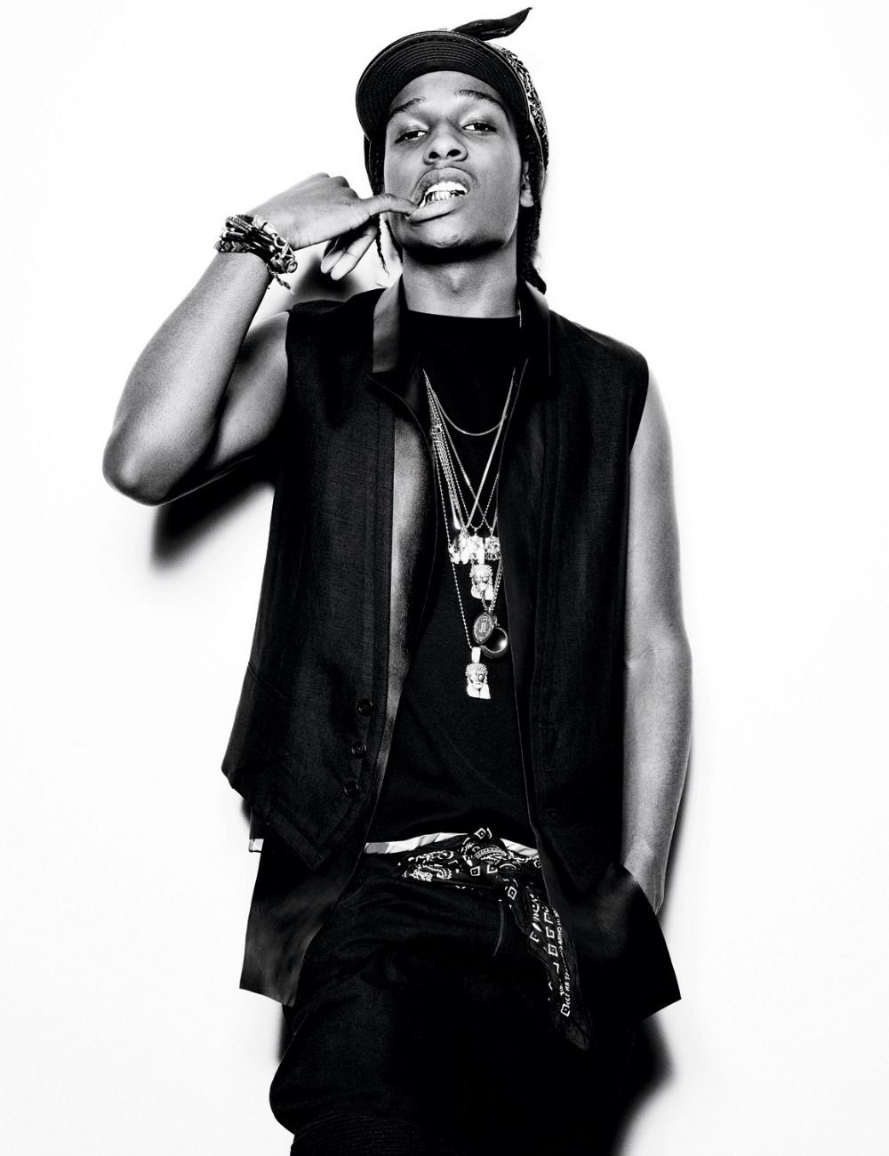 ASAP Rocky bianco e nero, 1000x1300 Verticale, Telefono
