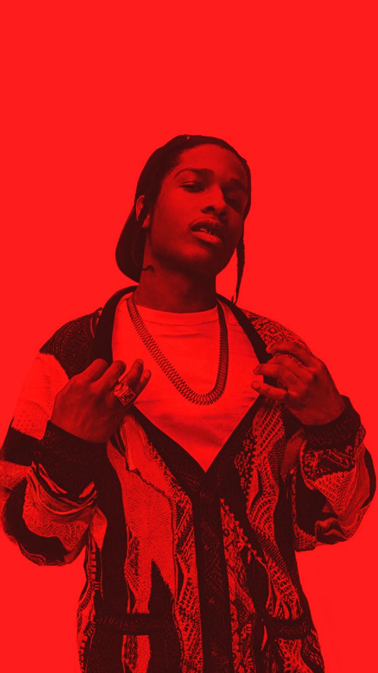 ASAP Rocky sfondo rosso, 750x1334 Full HD Verticale, iPhone