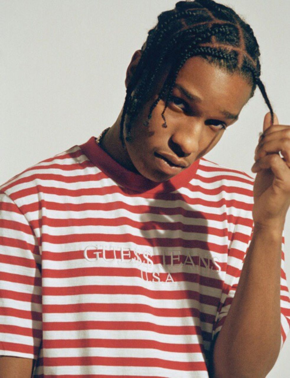 ASAP Rocky maglia righe rosse, 982x1280 Full HD Verticale, iPhone