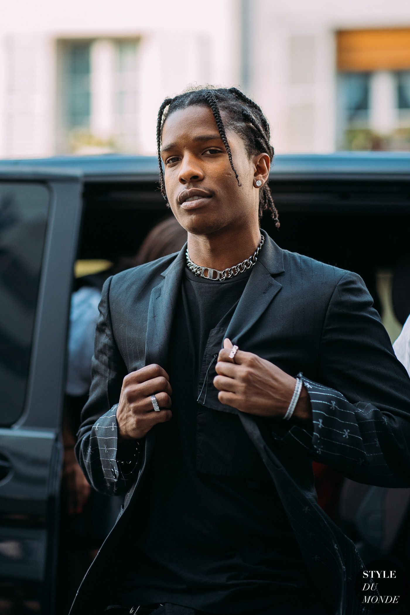 ASAP Rocky abito nero, rapper, 1400x2100 Verticale, Telefono