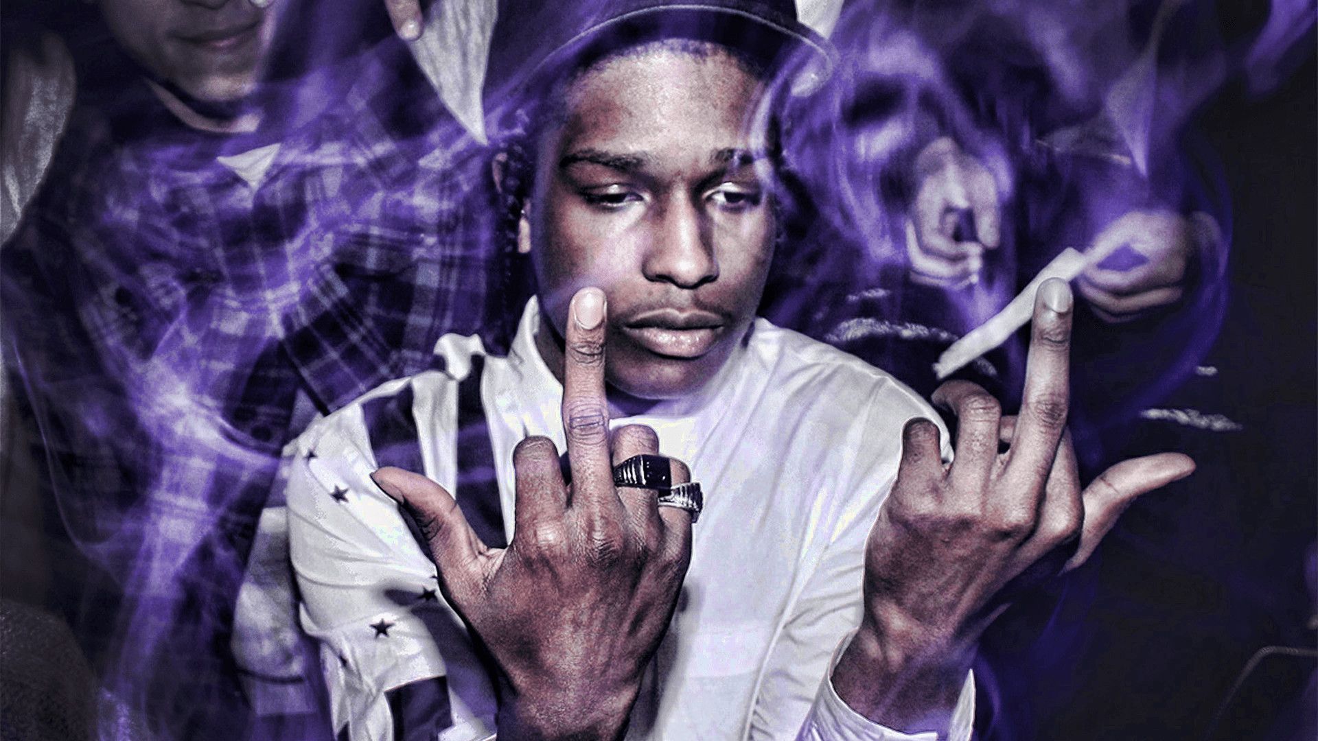 ASAP Rocky con laptop, bianco e nero, 1280x848 720p, Monitor Gaming