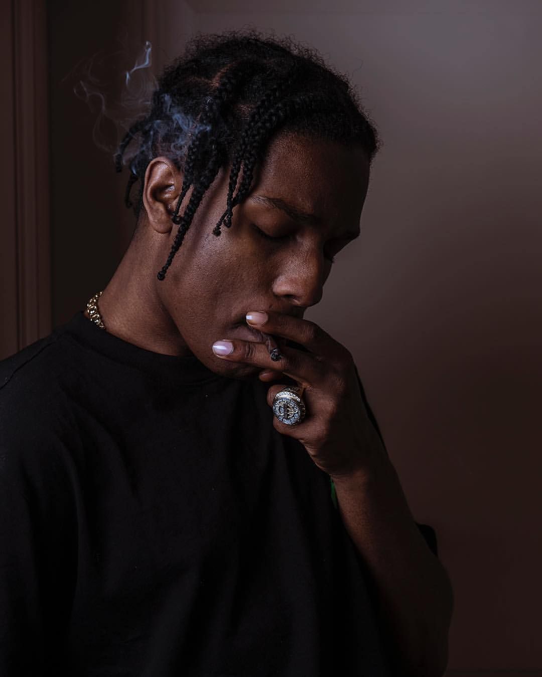 ASAP Rocky ritratto bianco nero, 1024x1024 HD, PC