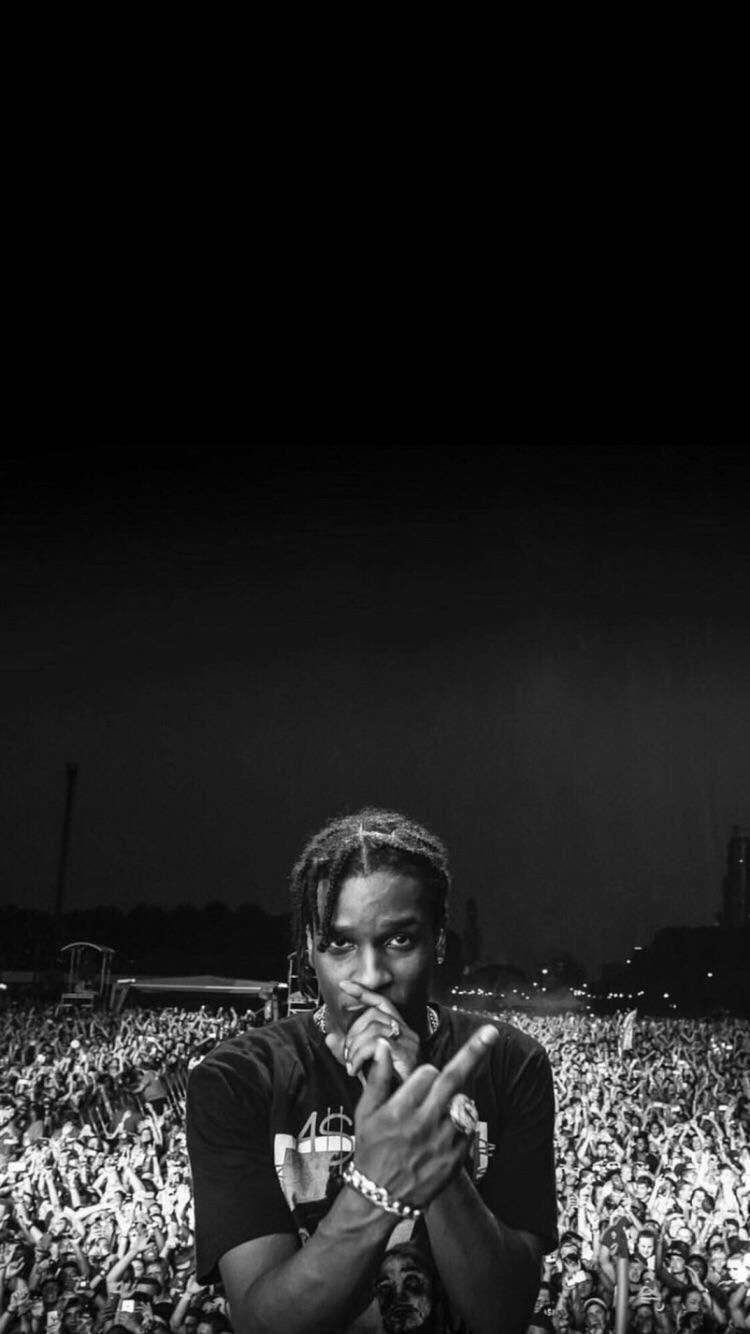 ASAP Rocky in concerto, bianco e nero, 750x1334 Verticale, Mobile