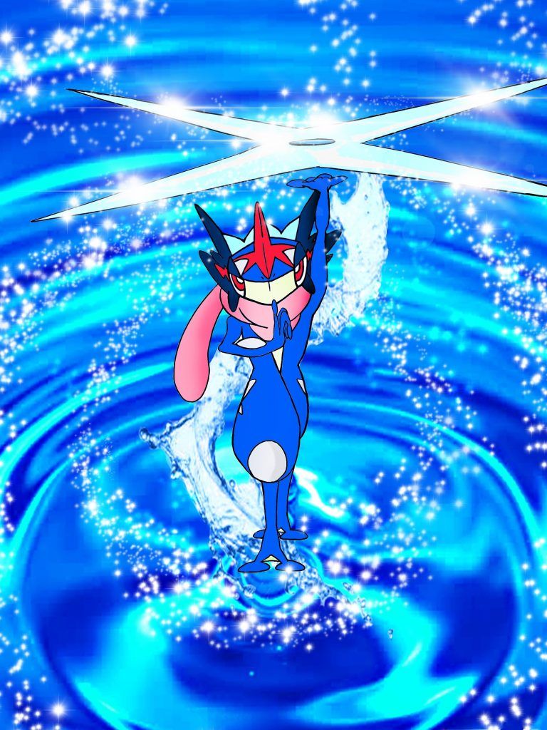 Ash Greninja Pokémon, Pokemon, 768x1024 Full HD Verticale, iPhone
