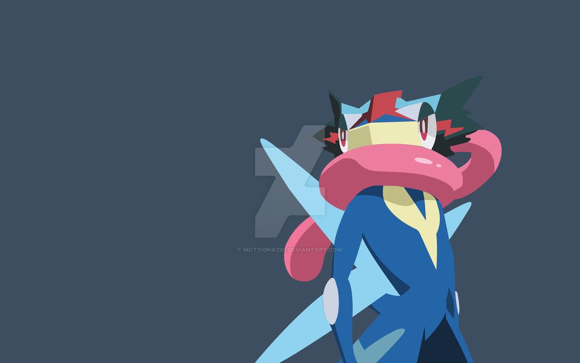 Ash Greninja Pokémon flat design, 1131x707 HD, Laptop
