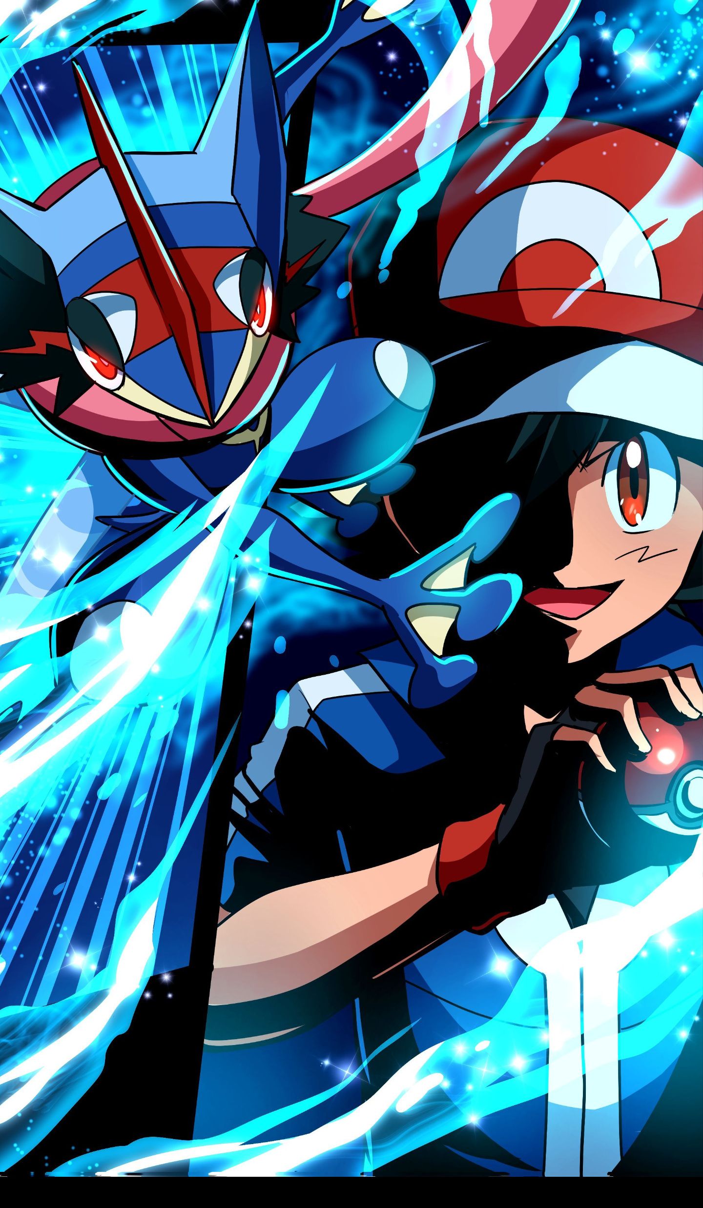 Ash Greninja Pokémon, 1440x2476 Verticale, Telefono