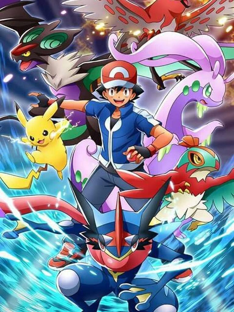 Ash Ketchum e Pokémon, 768x1024 Verticale, Telefono