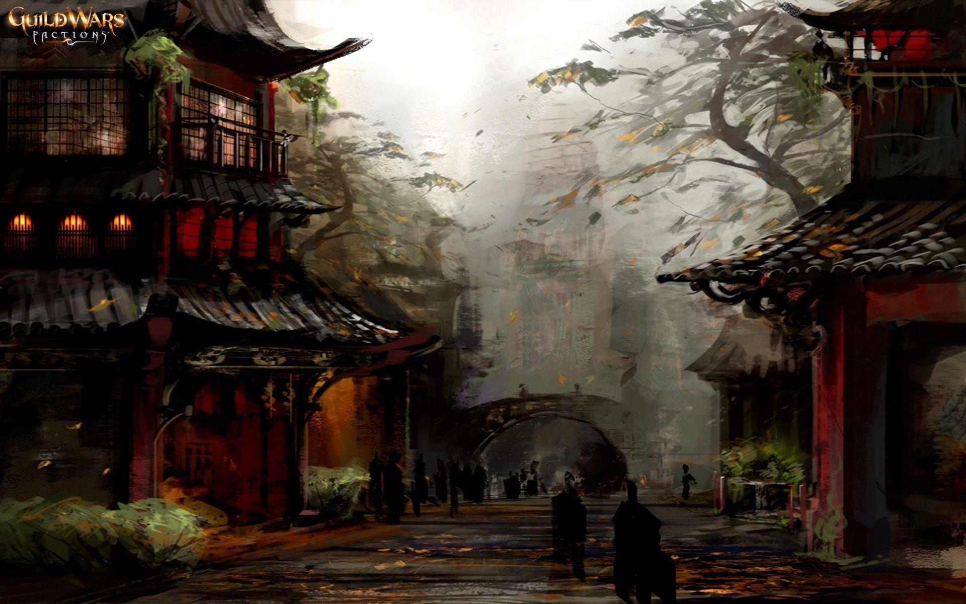 Villaggio antico cinese nebbia, 1920x1200 Full HD+, Desktop