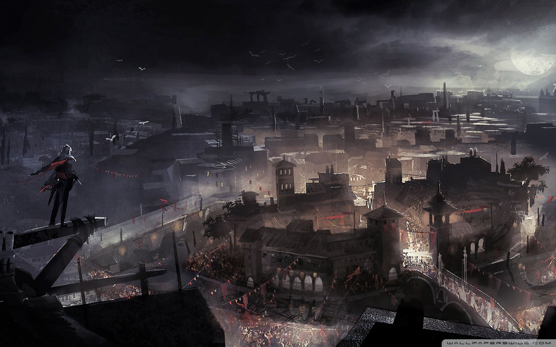 Assassin's Creed II città notturna, 1920x1200 Full HD+ WUXGA, iMac