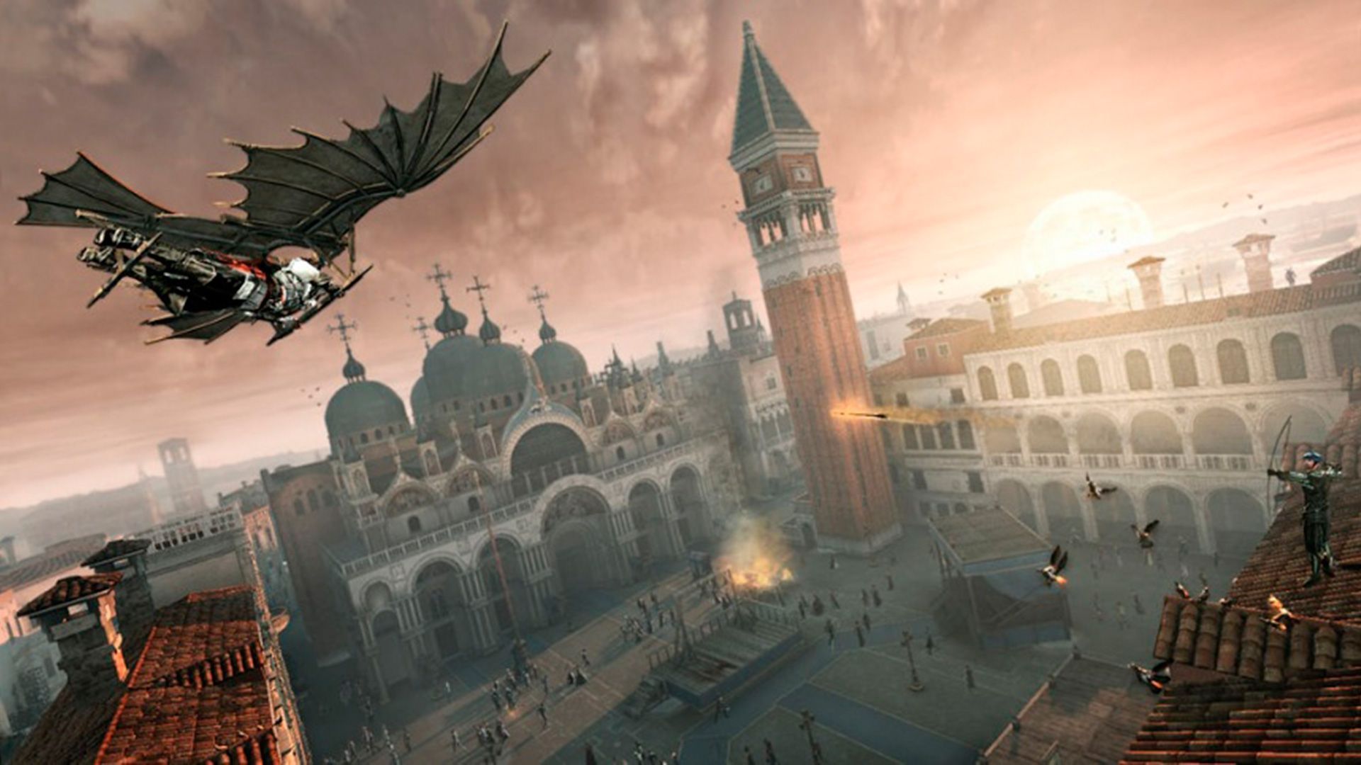 Ezio con macchina volante Venezia, 1920x1080 1080p, Laptop