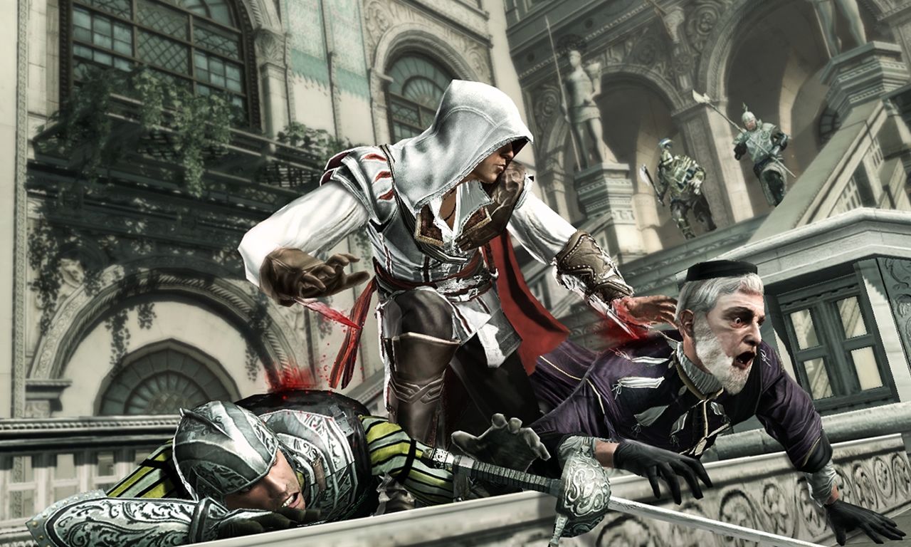 Ezio Assassin's Creed II combattimento, 1280x768 720p, PC