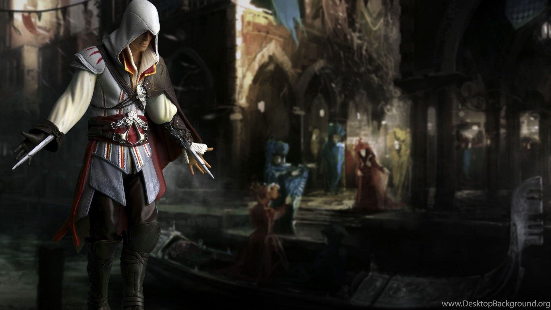 Assassino Ezio città medievale, 1920x1080 Full HD, PC Desktop