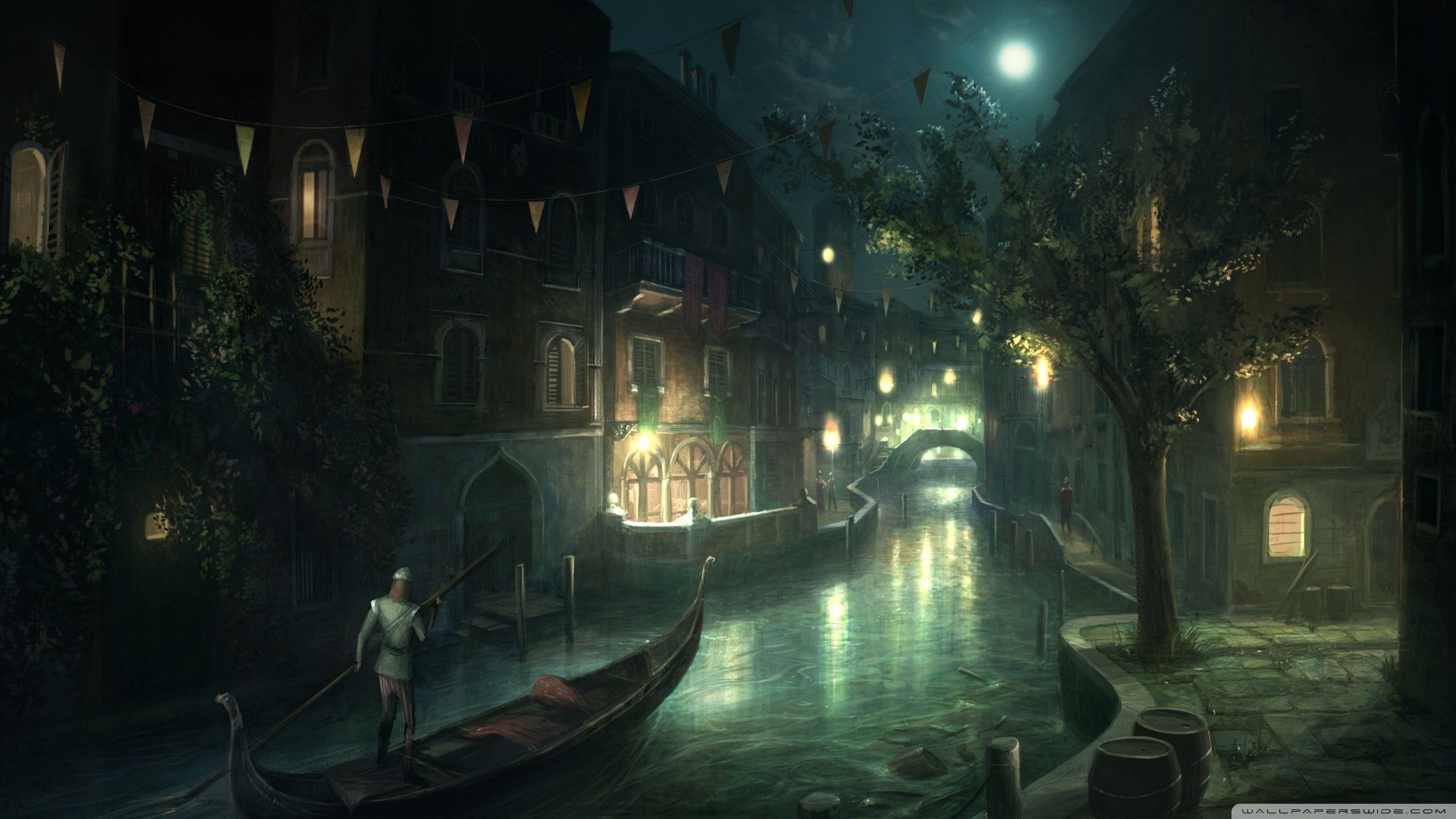 Assassino a Venezia notturna, 2560x1440 2K, Desktop