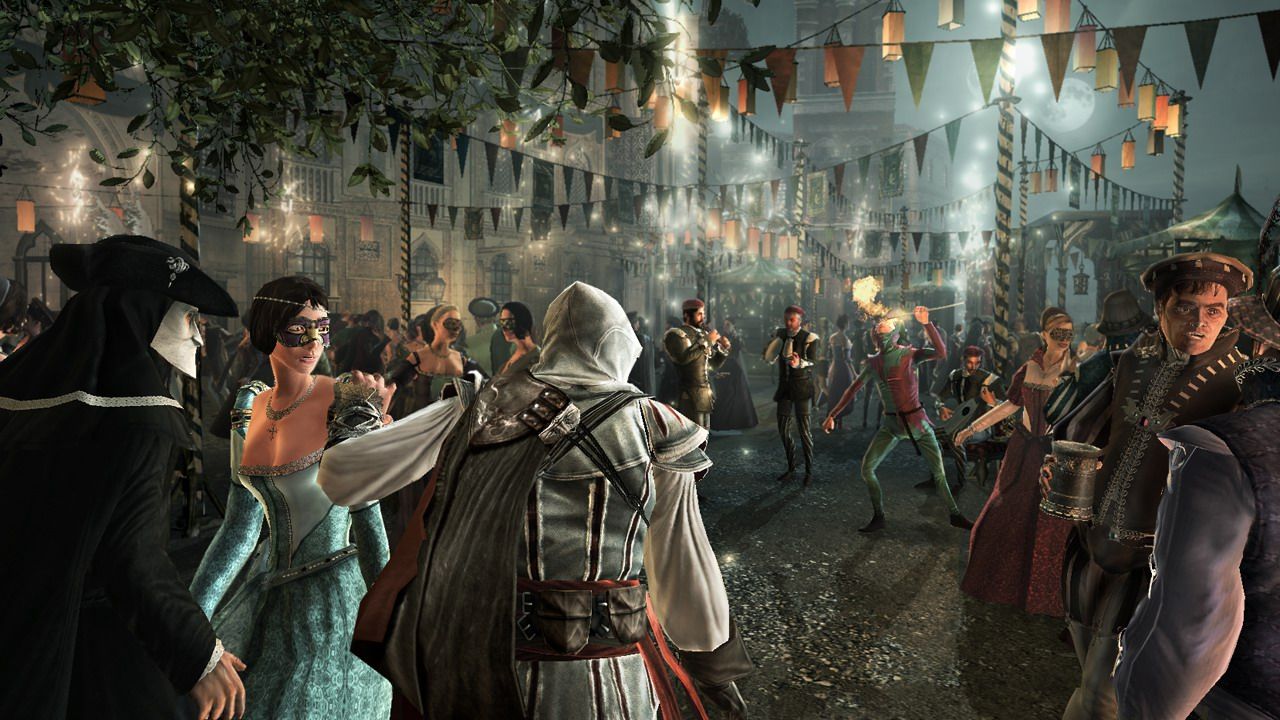 Ezio Assassin's Creed 2 folla, 1280x720 720p, PC