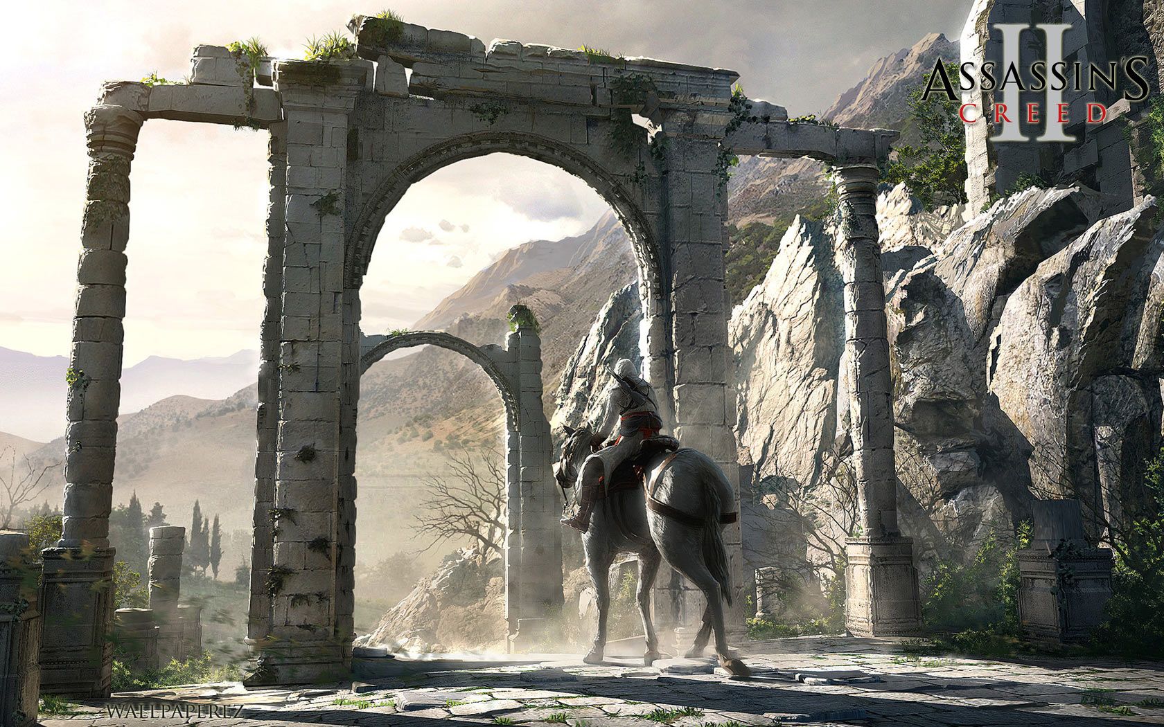 Assassin's Creed III rovine cavallo, 1680x1050 900p, Desktop