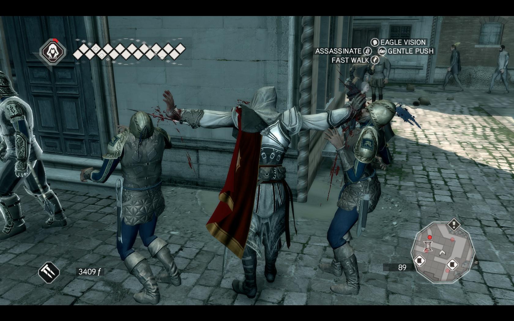 Ezio combatte guardie, Assassin's Creed 2, 1680x1050 HD Ready, Desktop