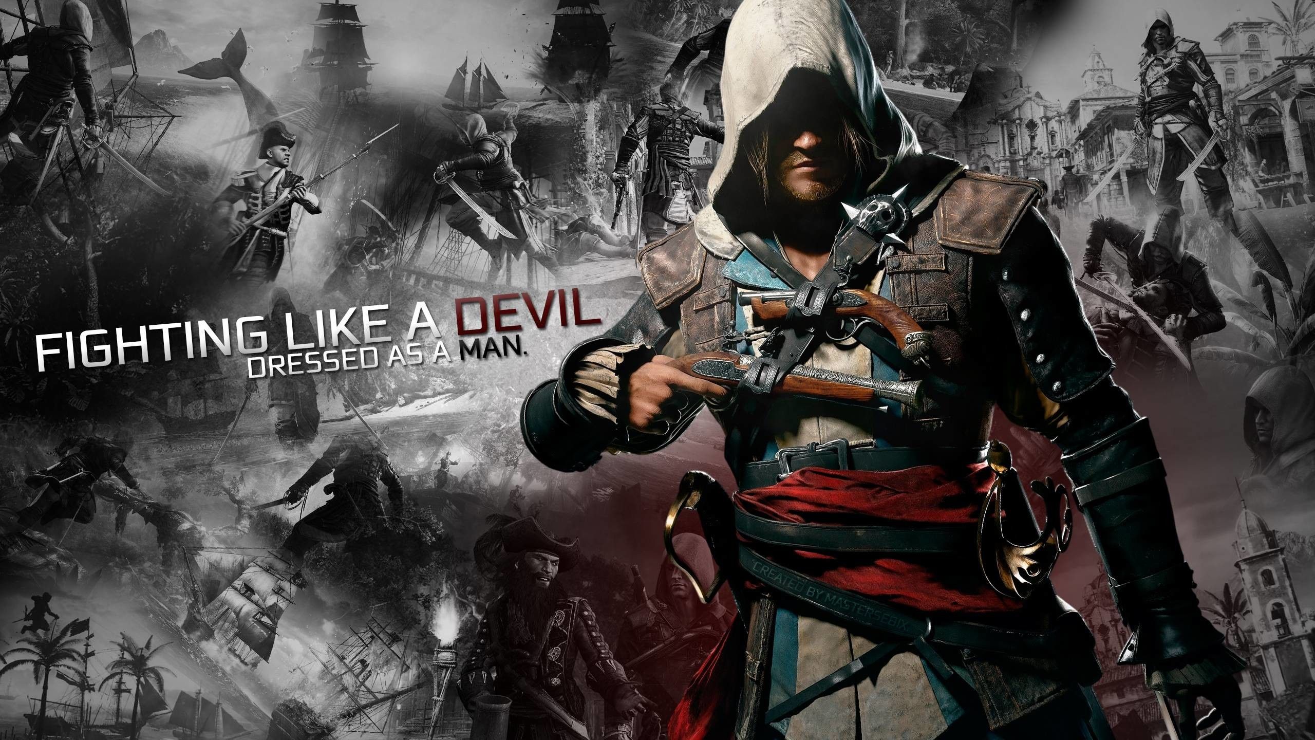 Edward Kenway Assassin's Creed Black Flag, 2560x1440 2K QHD, Monitor Gaming