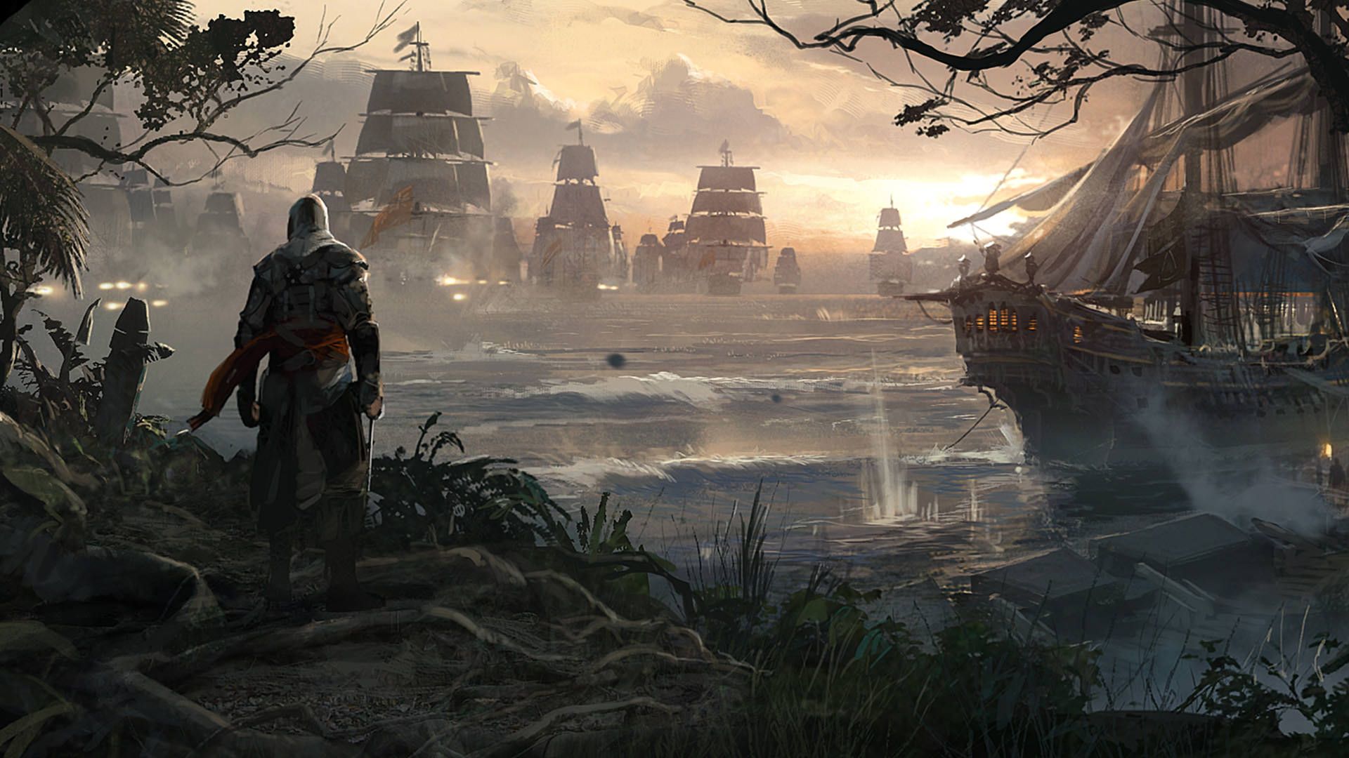 Assassin's Creed Black Flag pirata navi, 1920x1080 Full HD, PC Desktop