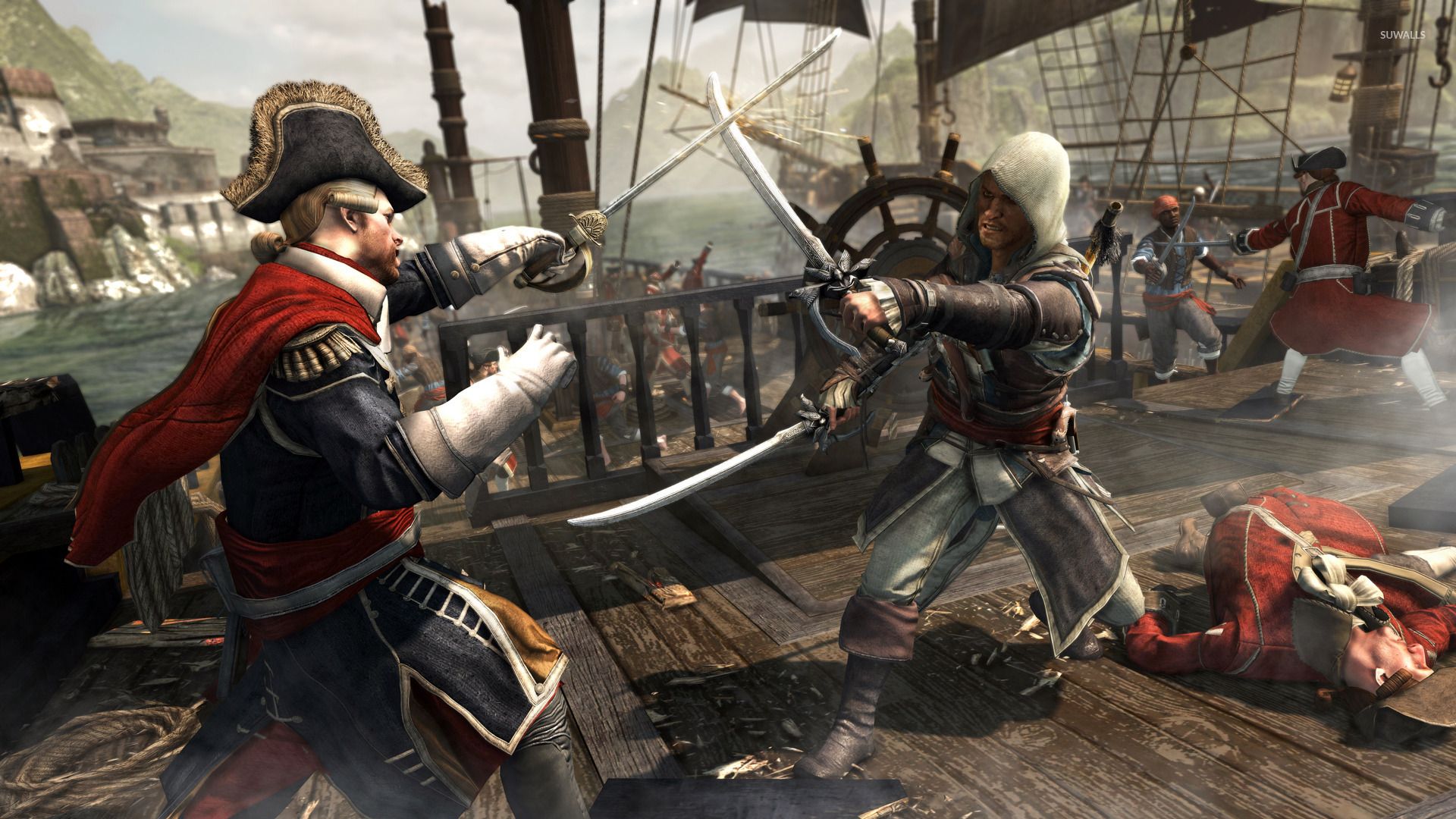 Assassin's Creed Black Flag pirata combattimento, 1920x1080 1080p, PC Desktop