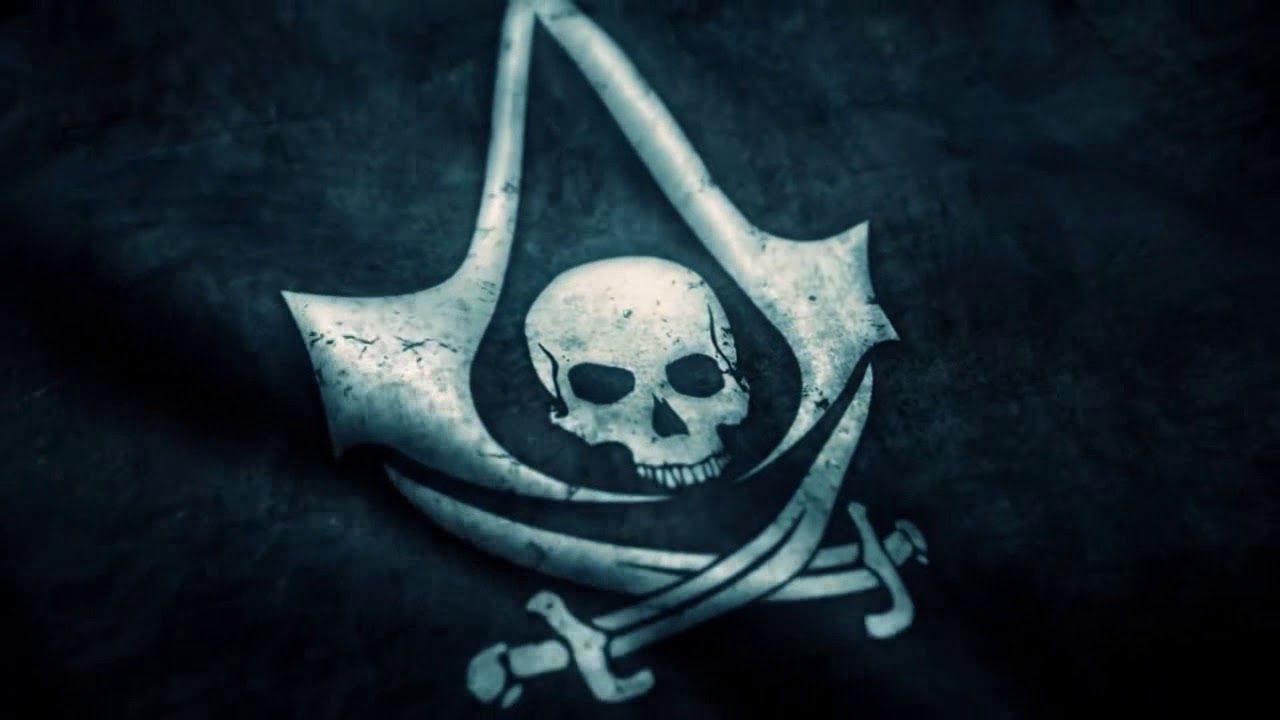 Logo pirata Assassin's Creed Black Flag, 1280x720 720p, Laptop