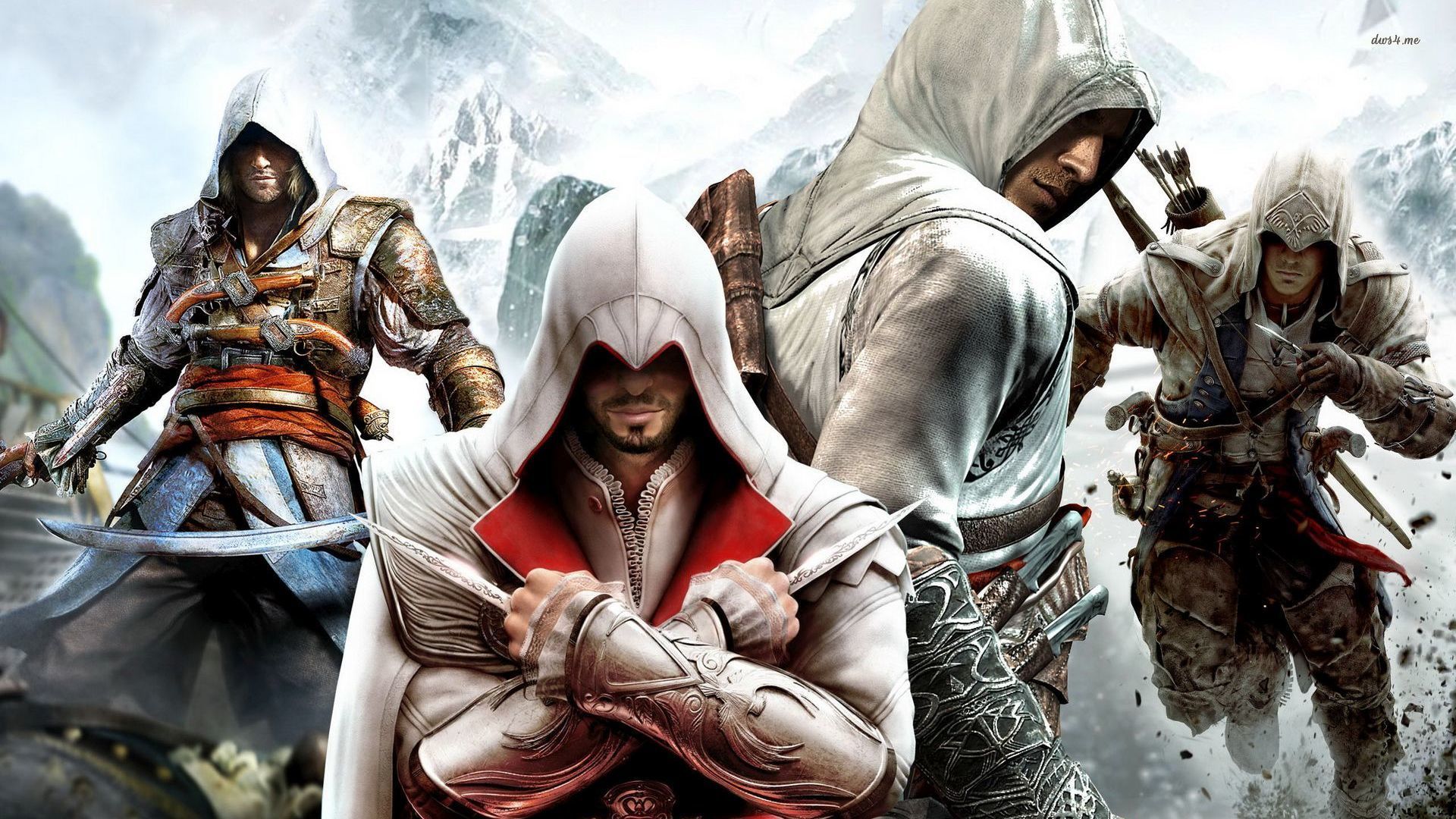 Assassin's Creed personaggi collage, 1920x1080 Full HD 1080p, PC