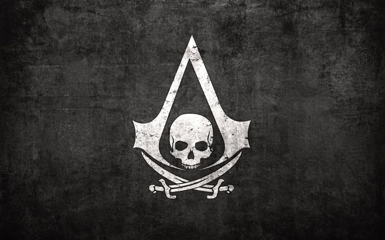 Logo Assassin's Creed Black Flag, azione-avventura, 1280x800 HD, Desktop