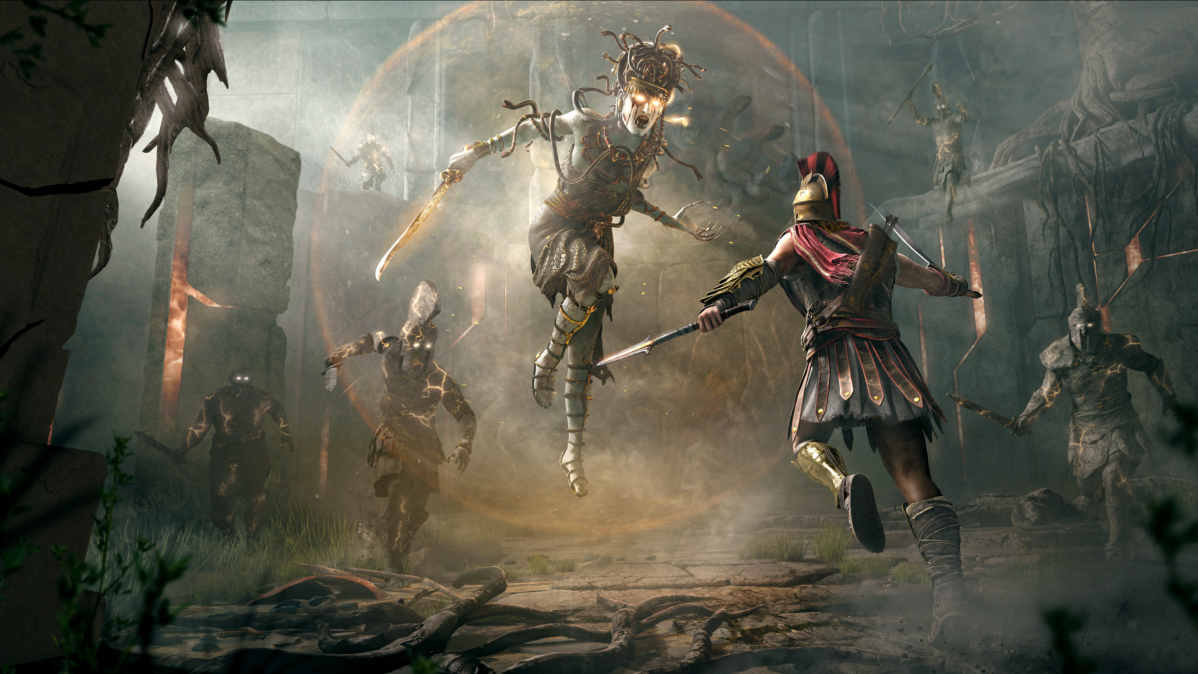Assassin's Creed Odyssey scena di combattimento, 3840x2160 4K, Desktop 4K