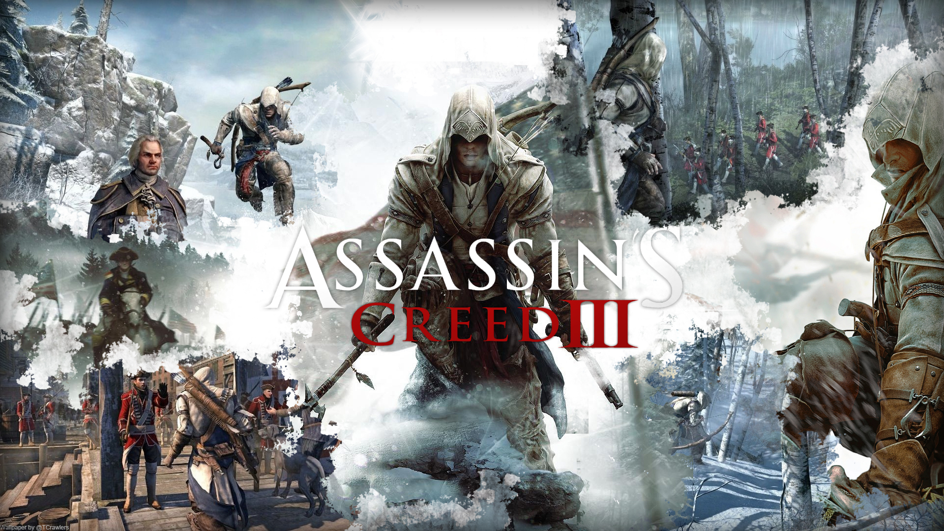 Assassin's Creed III collage personaggi, 1920x1080 Full HD 1080p, Desktop