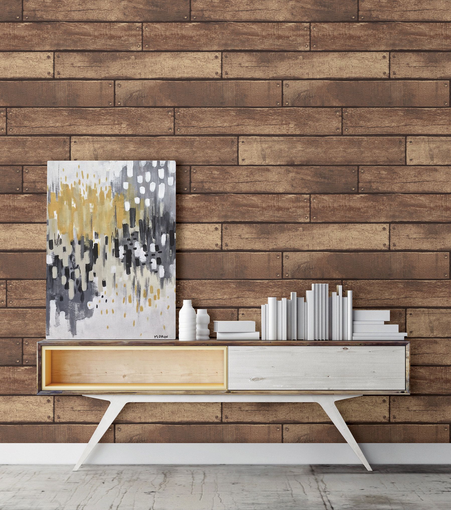 Assi di legno marroni con chiodi, 1798x2036 Verticale, Telefono