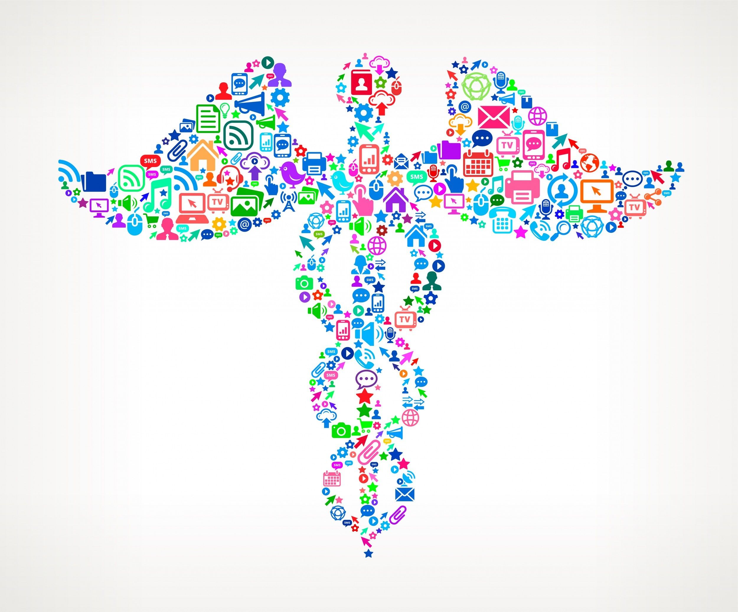 Simbolo caduceo medico colorato, 2500x2074 Hi-Res, Desktop
