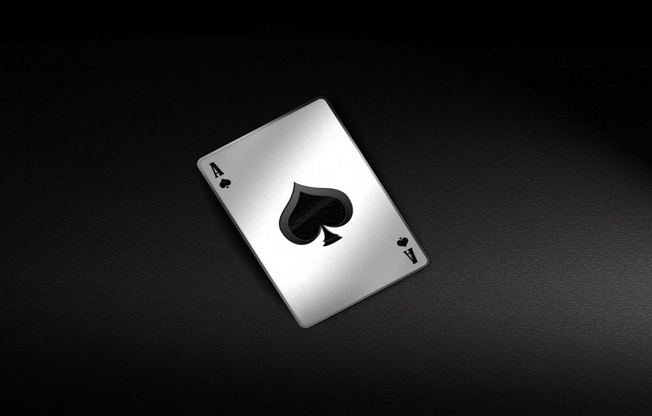 Asso di picche argento, 1332x850 720p, Laptop