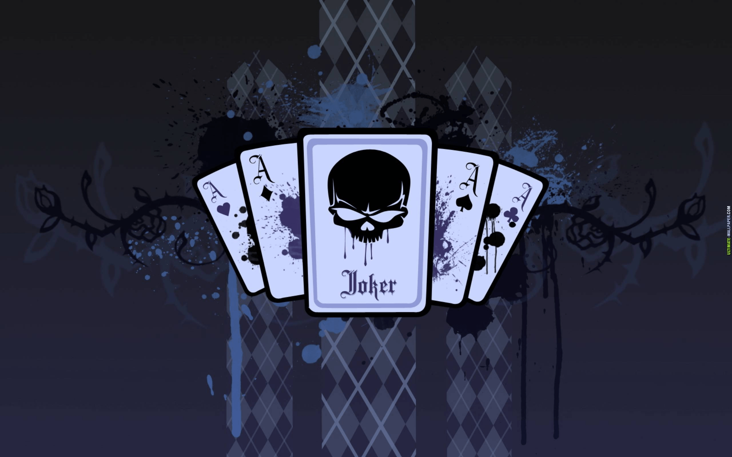 Carte da gioco con teschio Joker, 2560x1600 2K, MacBook Pro