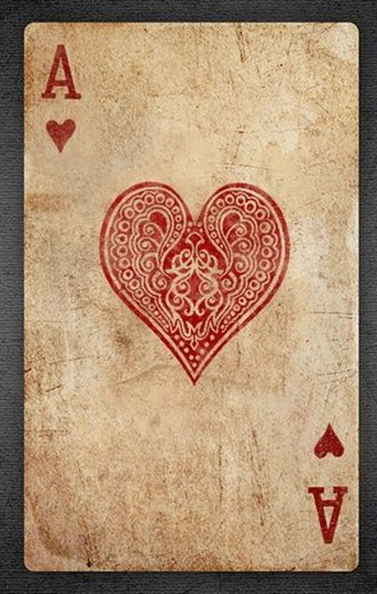 Asso di cuori vintage, 735x1157 Full HD Verticale, Smartphone