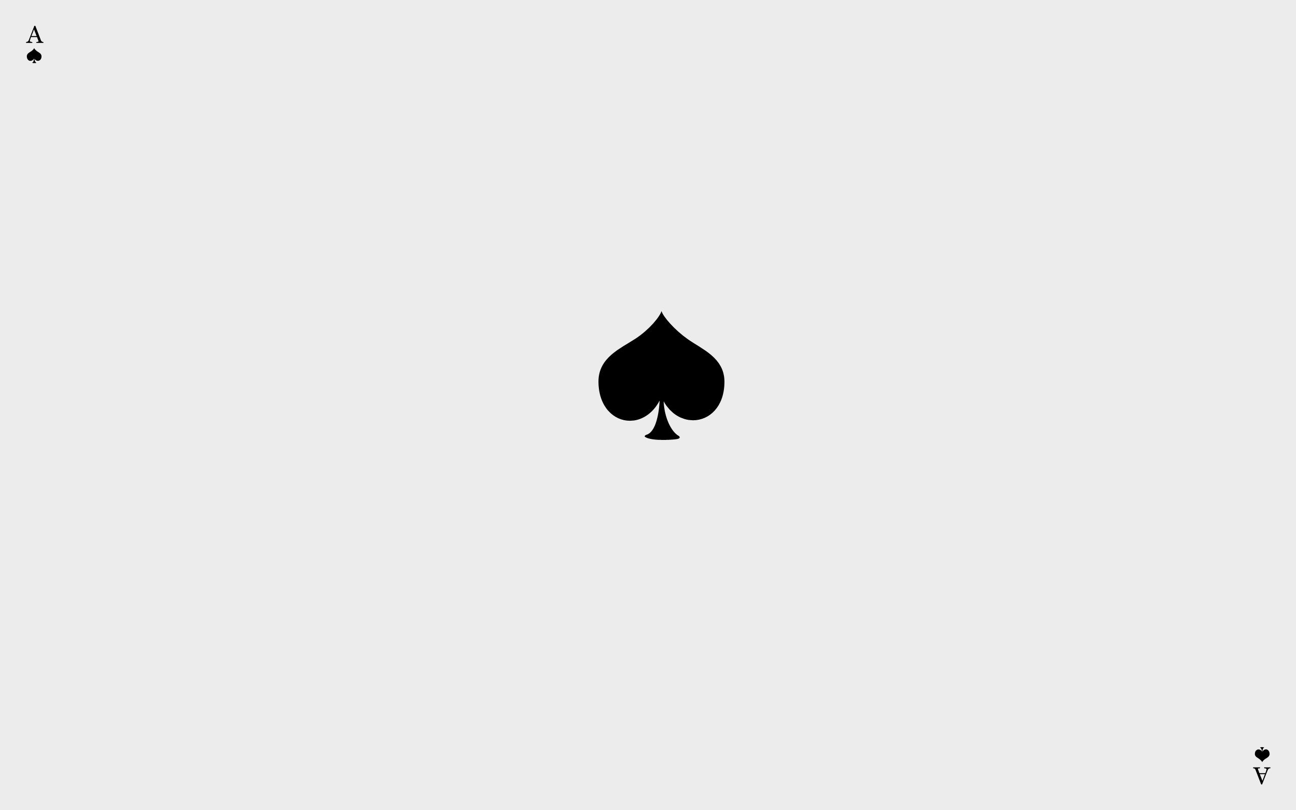 Asso di picche minimalista, 2560x1600 2K+, Laptop