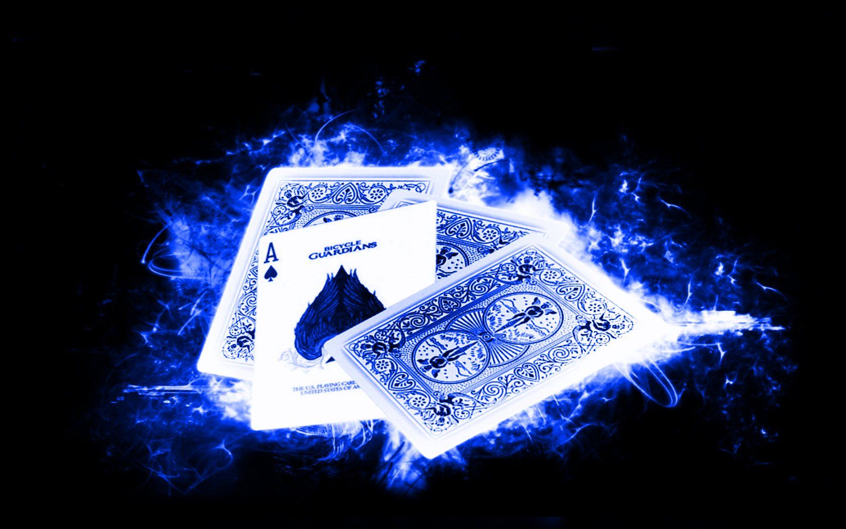Asso di picche fiamme blu, 1680x1050 900p, Desktop