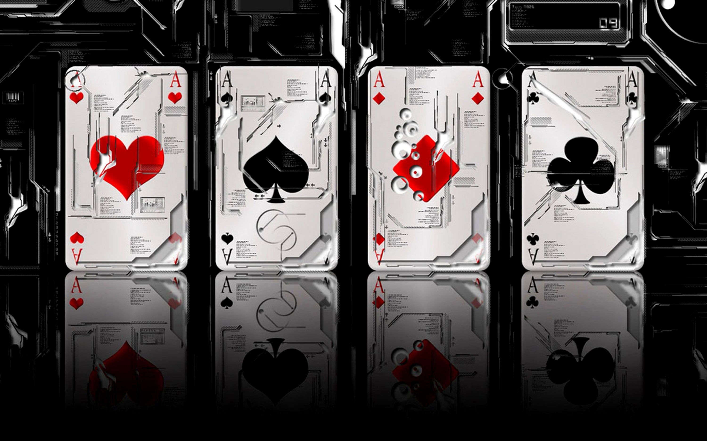 Quattro assi carte gioco, 3000x1875 WQXGA, Desktop
