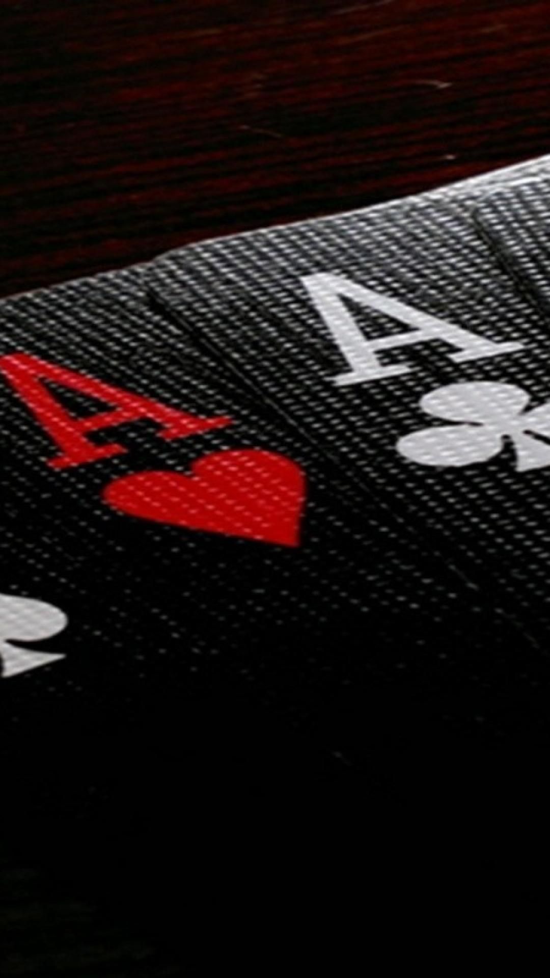 Carte da gioco asso nero, 1080x1920 Full HD Verticale, Smartphone