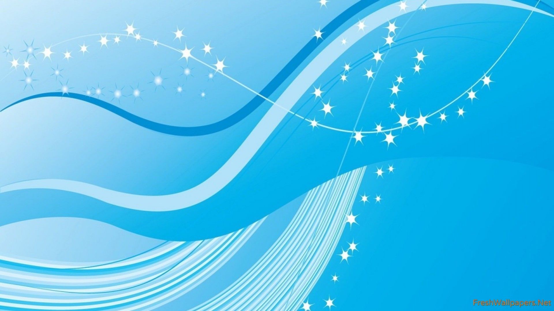 Onde astratte azzurre con stelle, 1920x1080 Full HD, Desktop