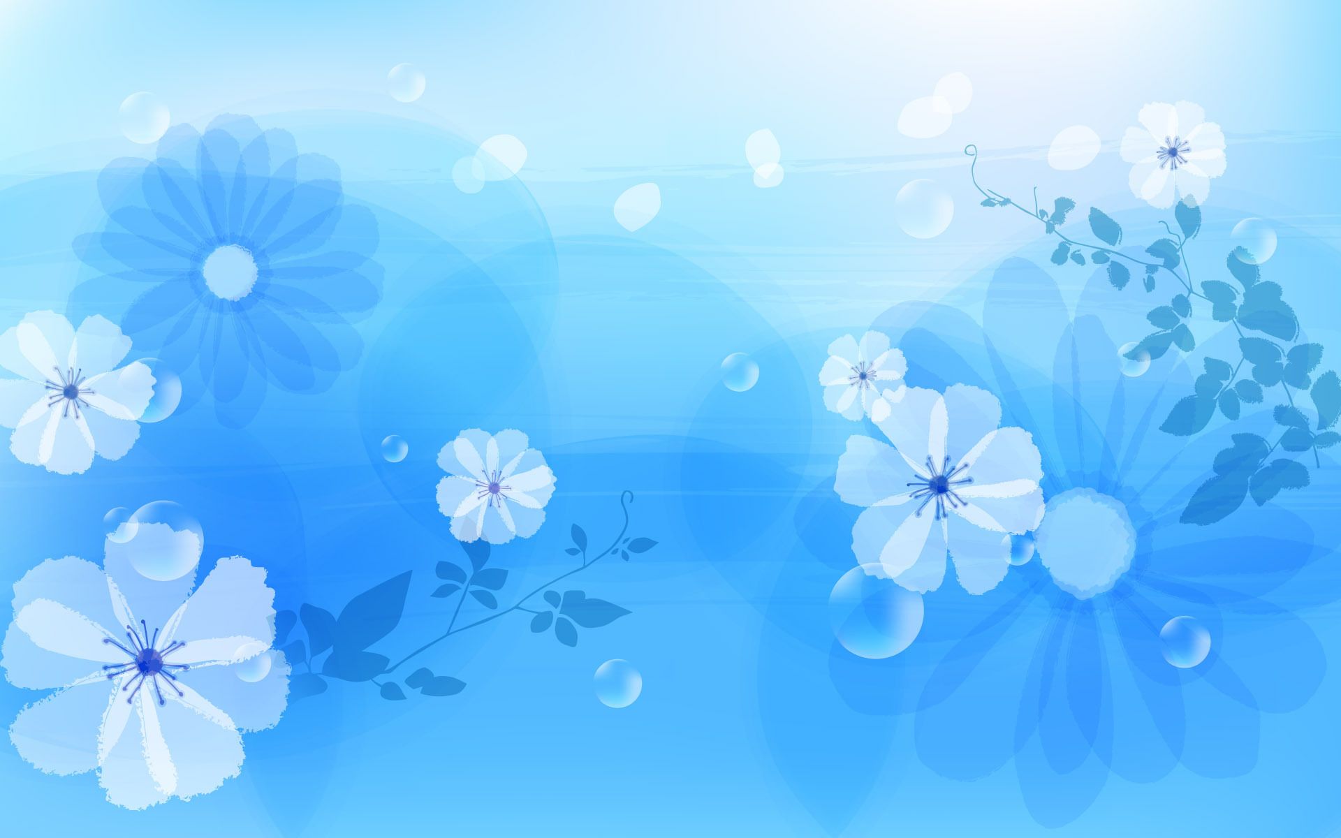 Fiori astratti azzurro cielo, 1920x1200 Full HD+, Desktop