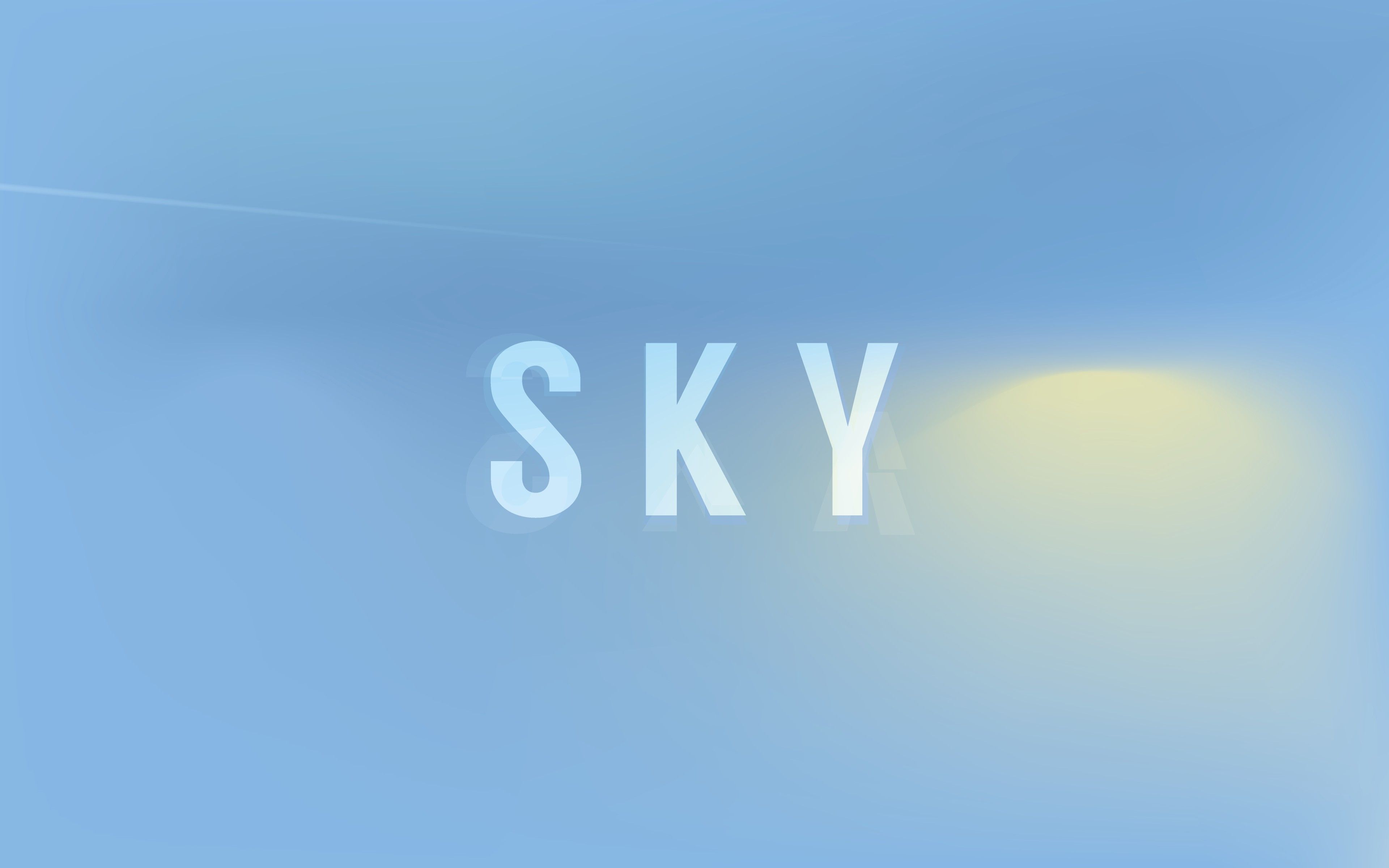Scritta SKY su sfondo azzurro, 3840x2400 4K, Desktop 4K