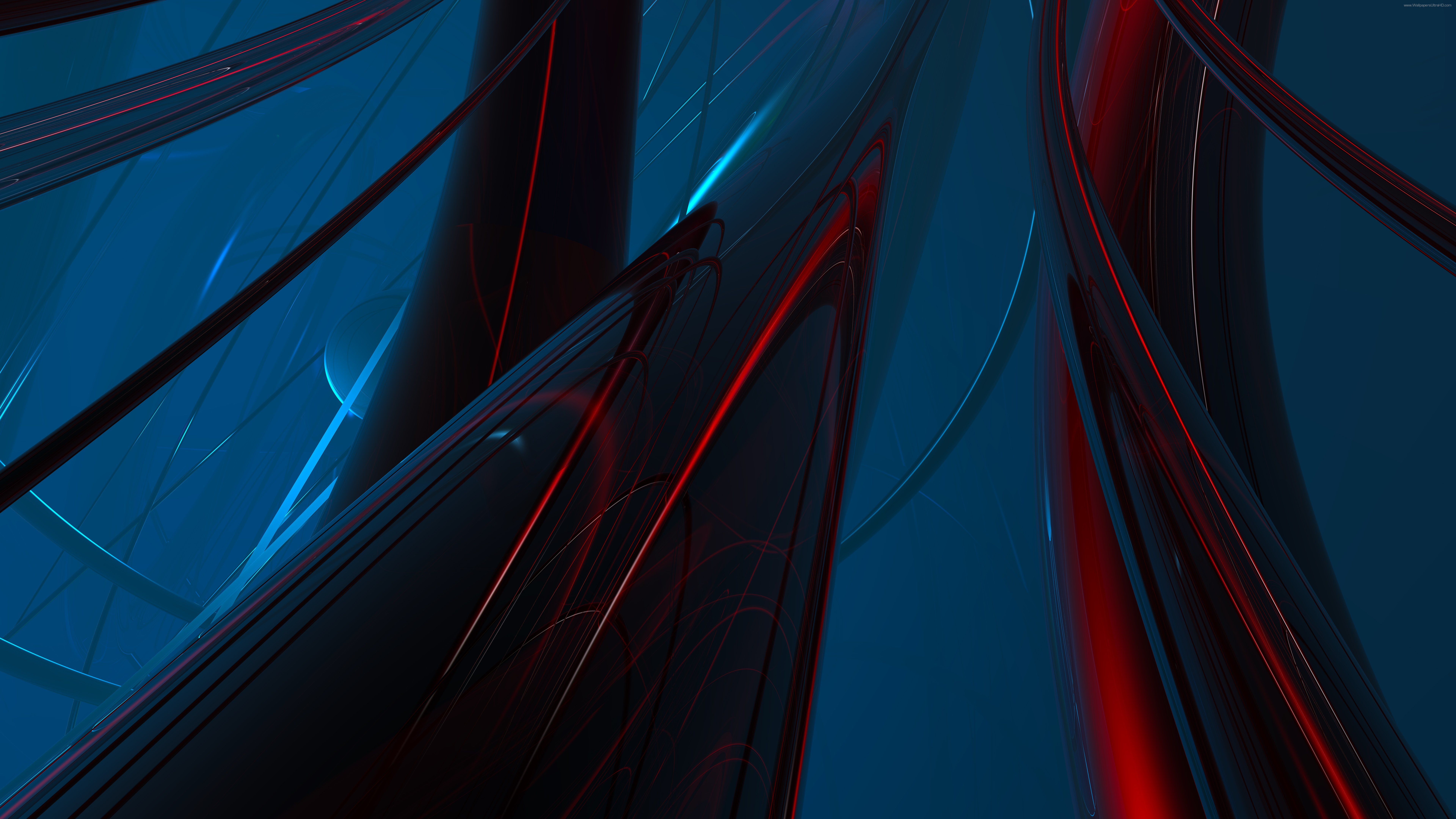 Forme astratte blu e rosso, 7680x4320 Ultra HD, 4K TV