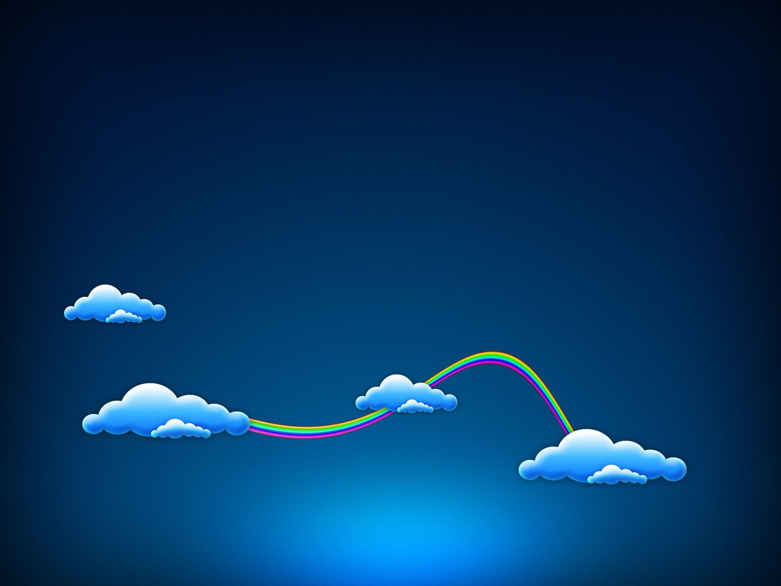 Nuvole astratte con arcobaleno blu, 1600x1200 HD Ready, Desktop