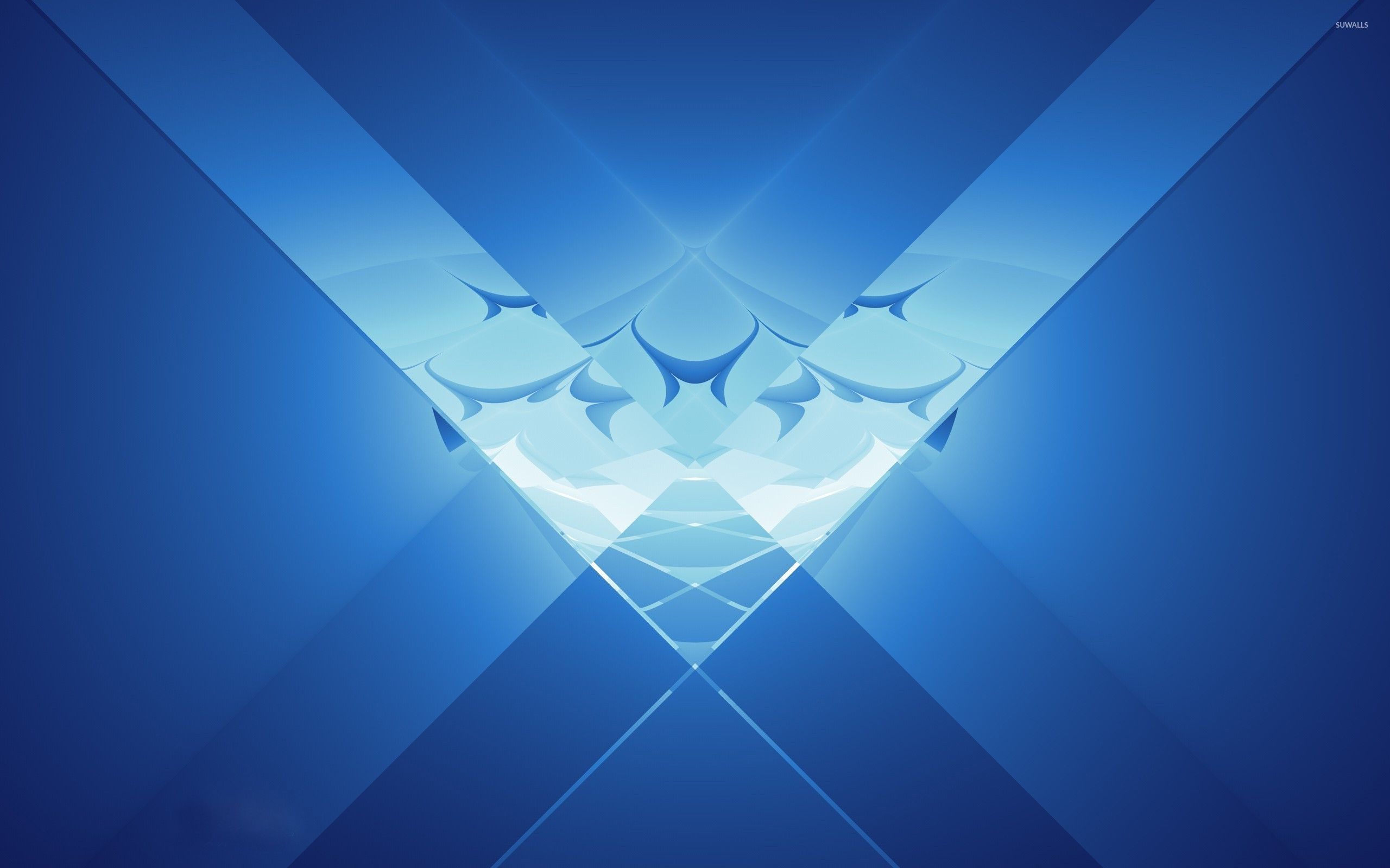 Forme geometriche astratte blu, 2560x1600 2K, Desktop