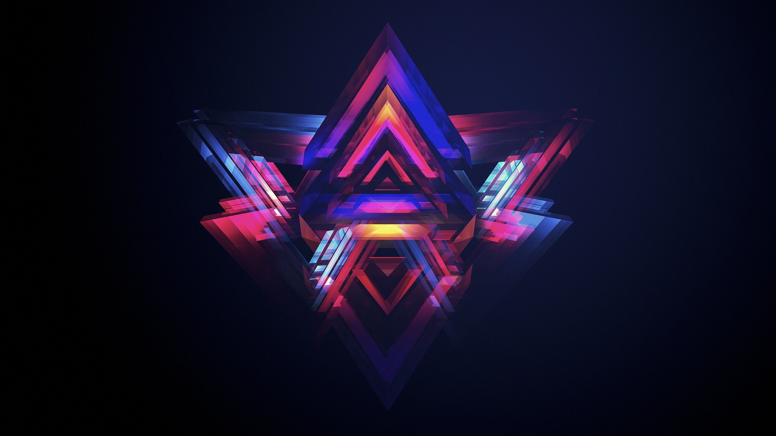 Forme triangolari astratte colorate, 2560x1440 1440p, Desktop