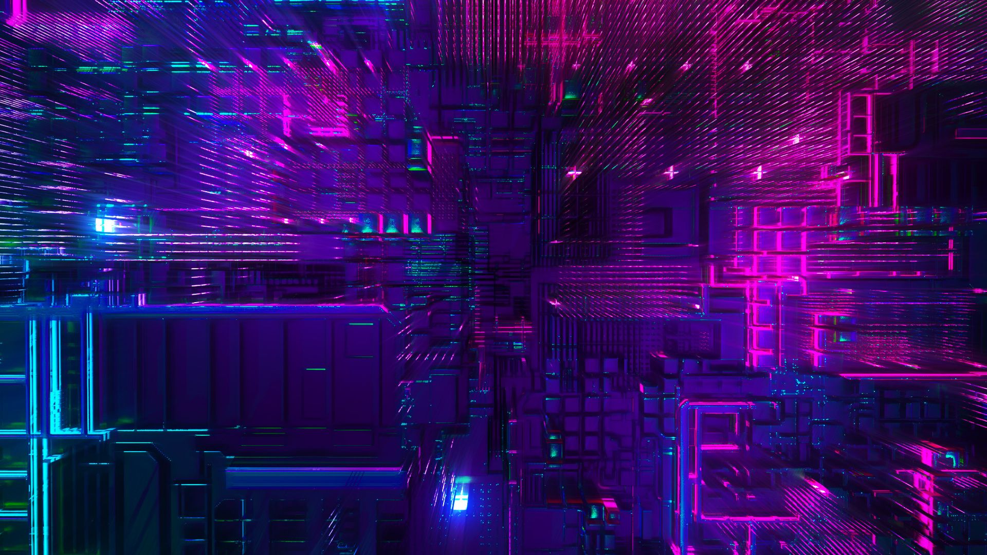 Astratto tecnologico circuiti viola, 1920x1080 Full HD, PC