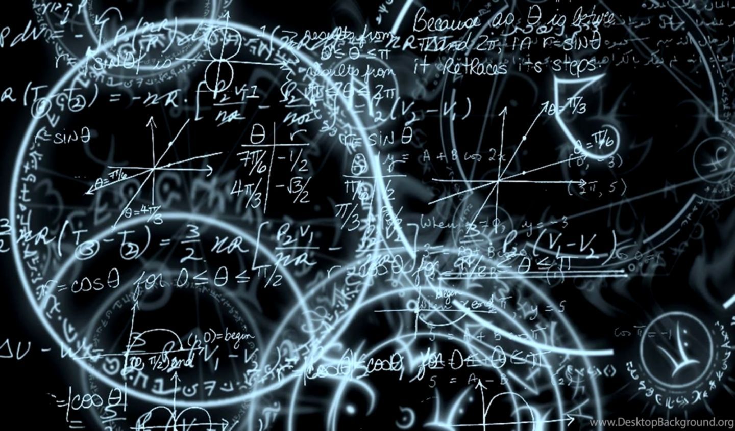 Formule matematiche e cerchi astratti, 1440x846 720p, iMac
